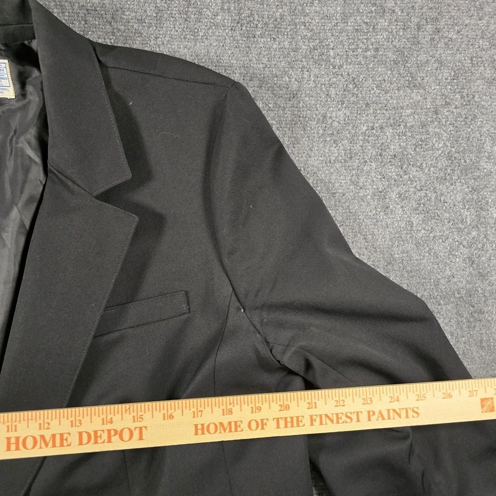Pendleton Pure Virgin Wool Black Blazer Sport Coat USA Vintage 42 Regular